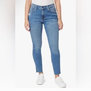 KENSIE The Kelsey High Rise Distressed Frayed Skinny Blue Jeans Sz 8/29